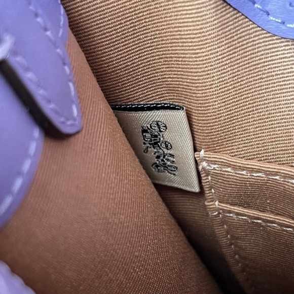 NWT COACH Mini Tote in Violet Checkered CR180 CHECKERBOARD Print Authentic - Picture 4 of 9